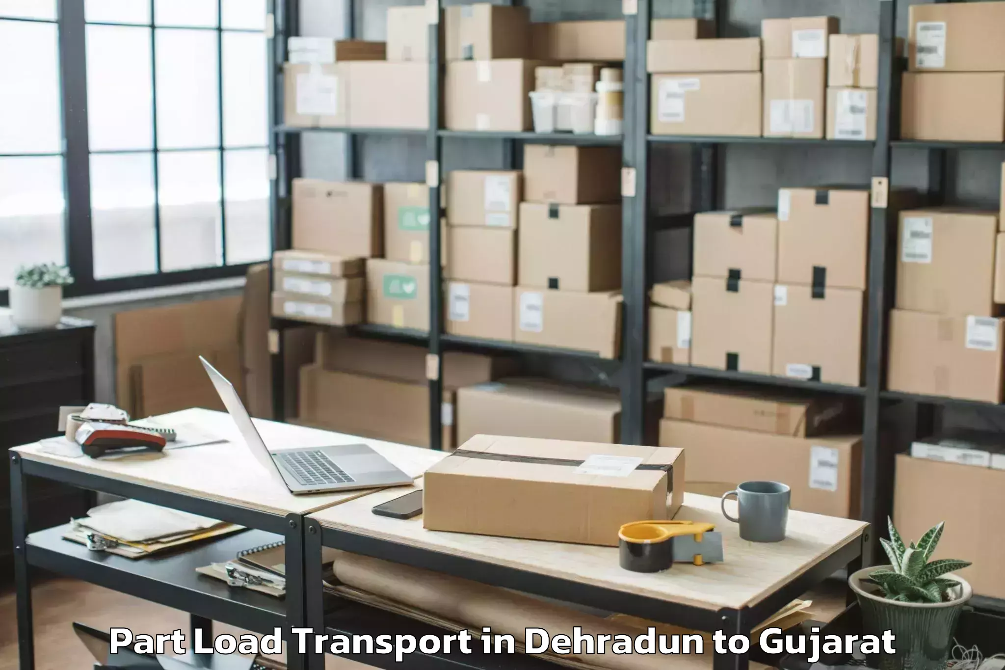 Dehradun to Ghogha Part Load Transport Booking